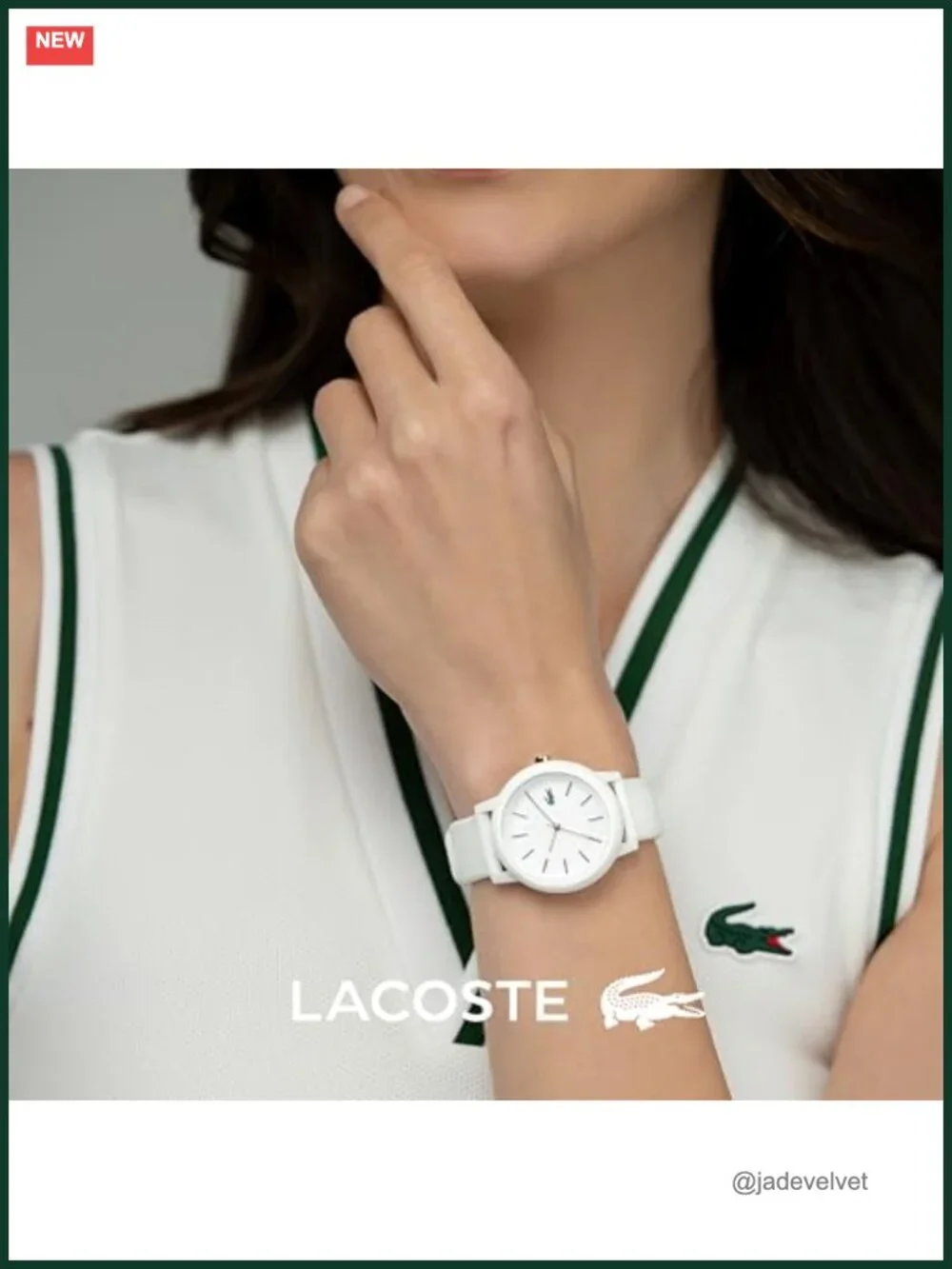 Ladies Quartz Watch White Dial Silicone Strap TR90 Case